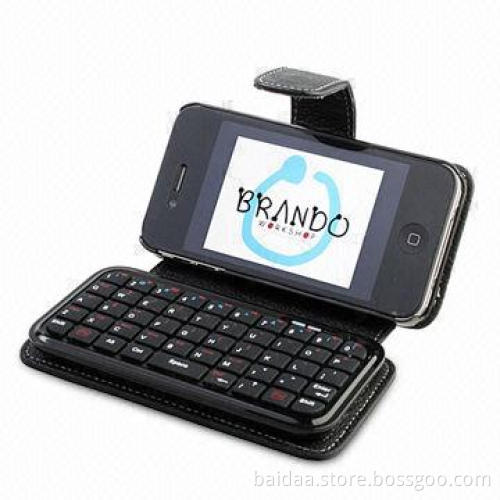 Leather Bluetooth Keyboard for iPhone 4